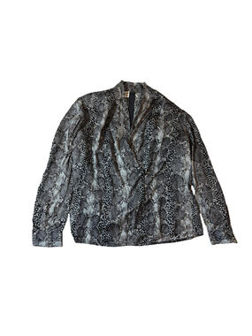 Starington Blouses By Charlotte Silk Snakeskin Print Blouse 12 Shoulder Pads